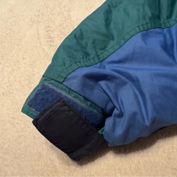 Vintage Columbia Williwaw Kids Girl’s Blue and Green Colorblock Jacket - Picture 7 of 16